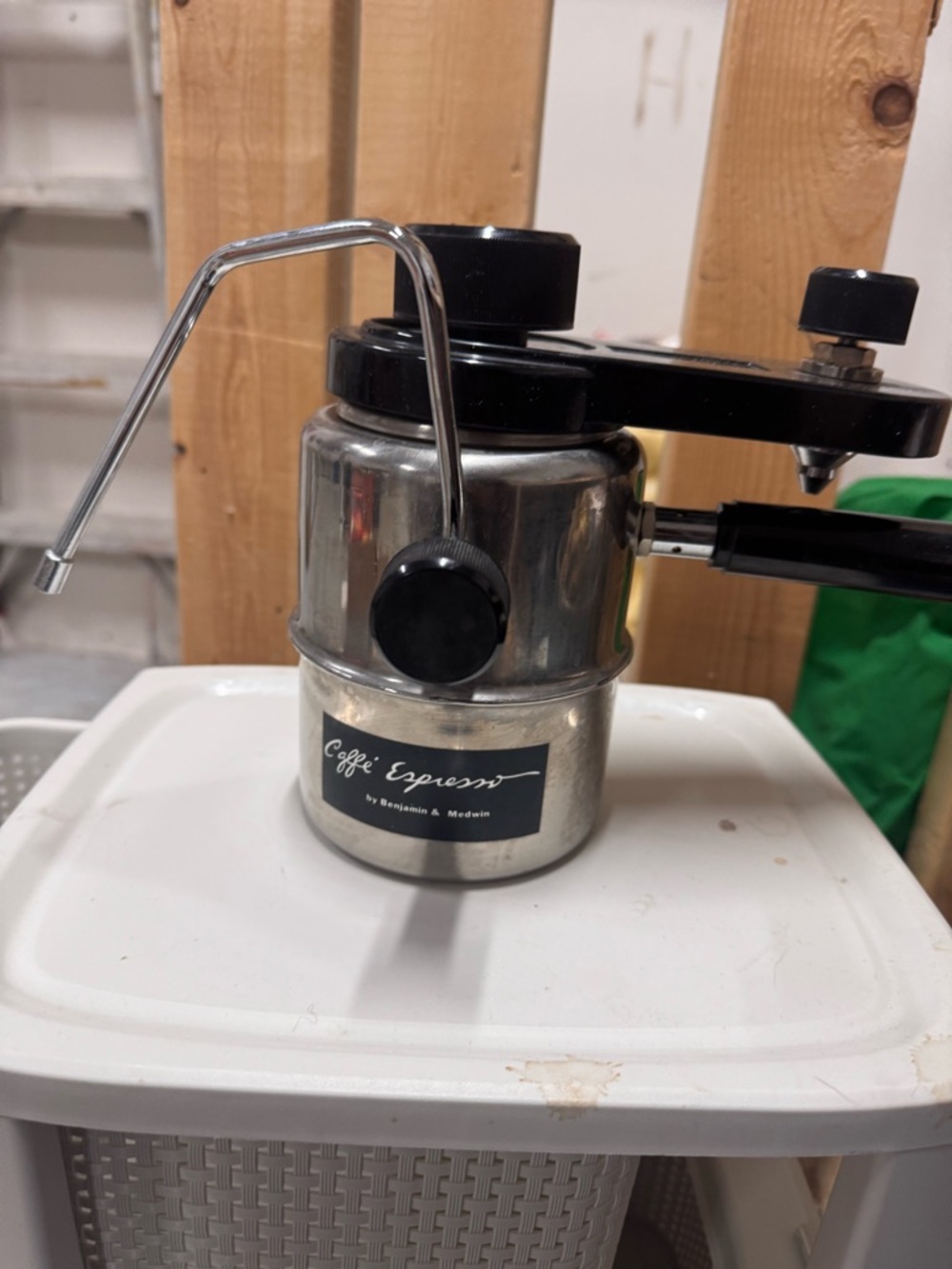 Benjamin & Medwin Caffe Stainless Steel Espresso Stovetop Coffee Maker Pot Italy